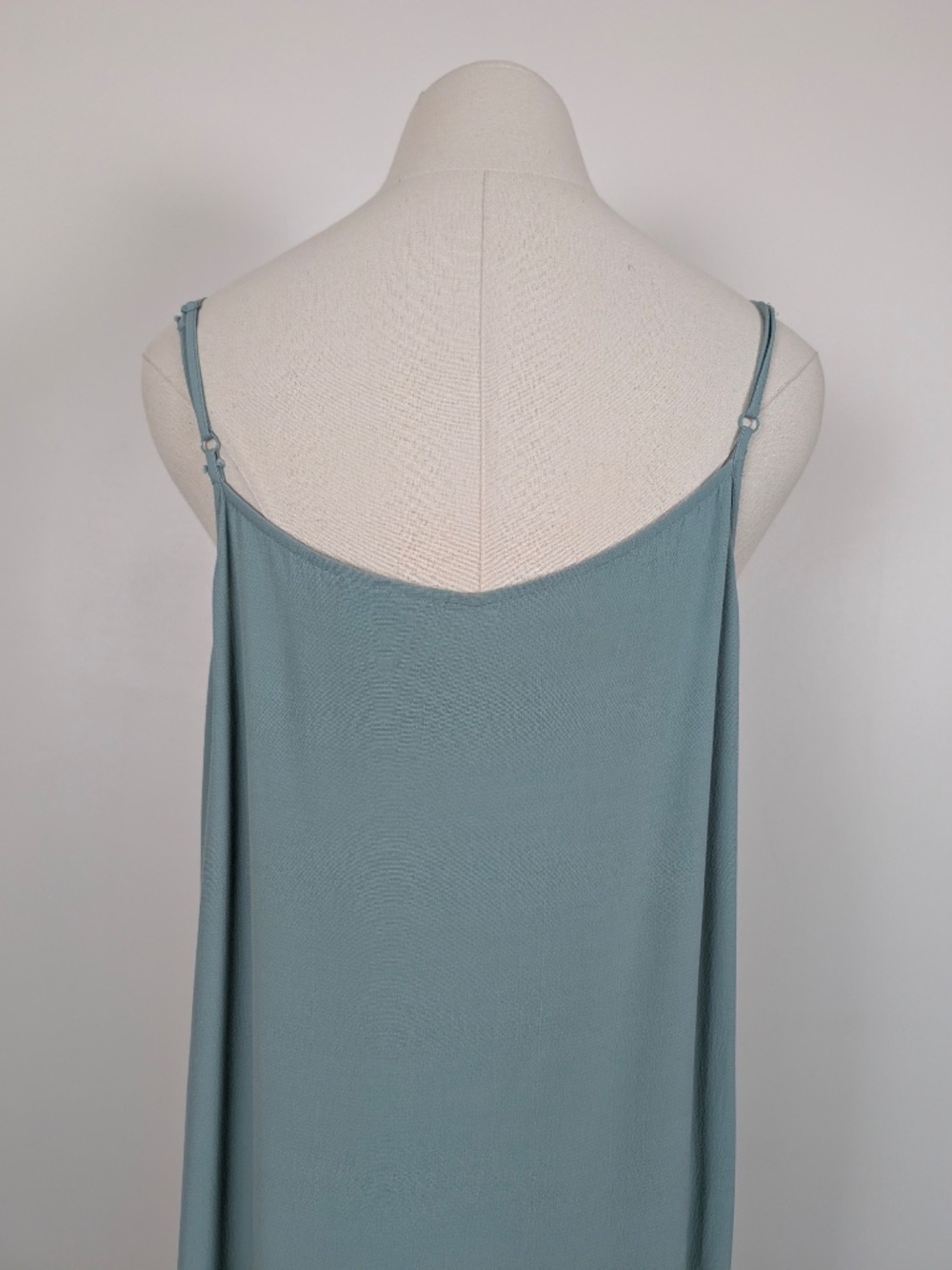 Eileen Fisher ELM Tencel Viscose Crepe Sundress Dress Size Large Seafoam Green - Picture 3 of 16